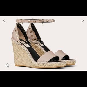 Valentino rockstud wedge sandal